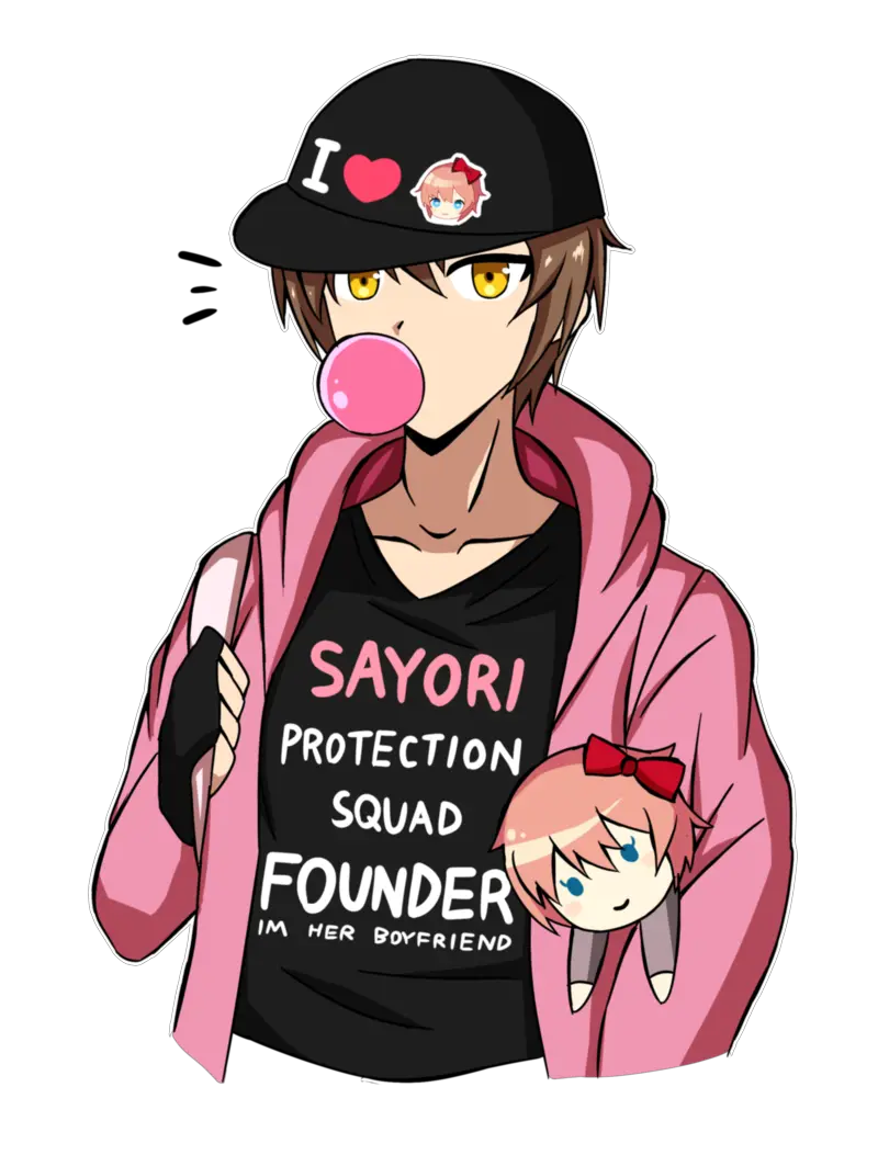 Founder Of The Monika Protection Squad Literature Club Doki Doki Literature Club Fanart Png Doki Doki Literature Club Logo Png