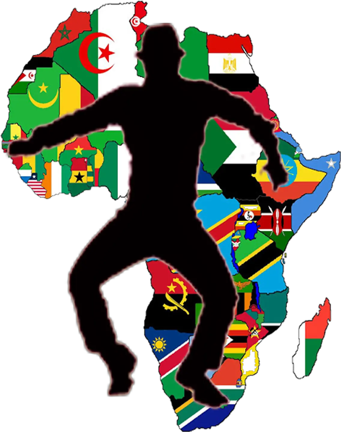 Afro Dance Hits By Nado Africa Continent With Flags African Map Png Afro Transparent