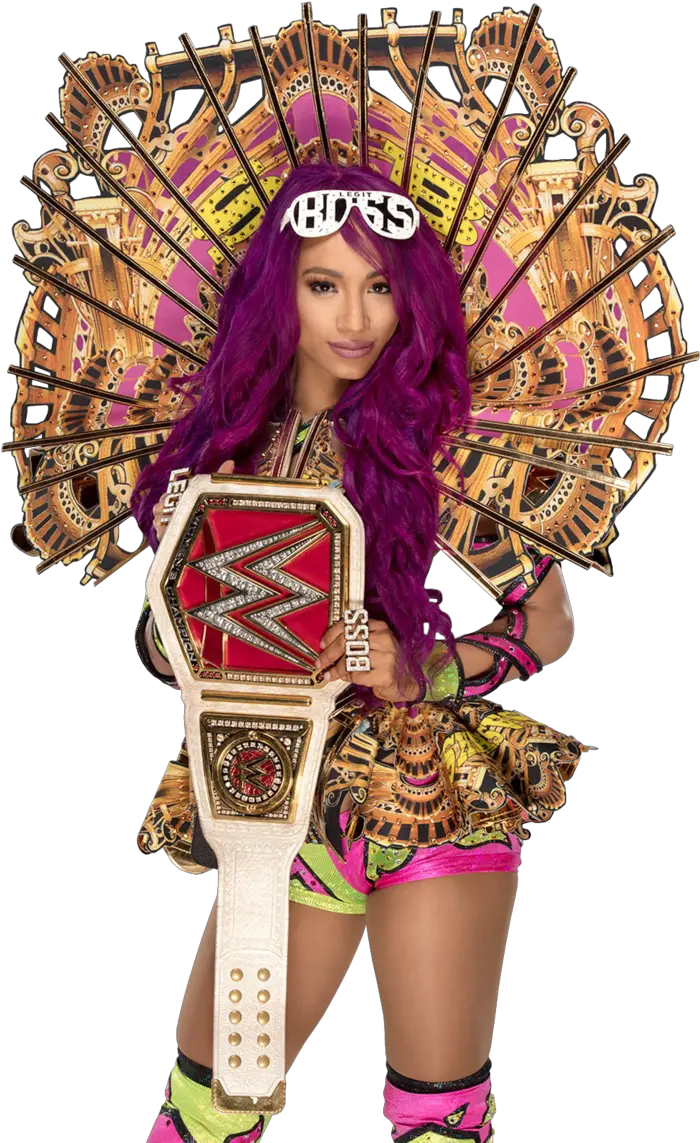 Sasha Banks Render By Skyhighrollins Sasha Banks With Title Png Bayley Png