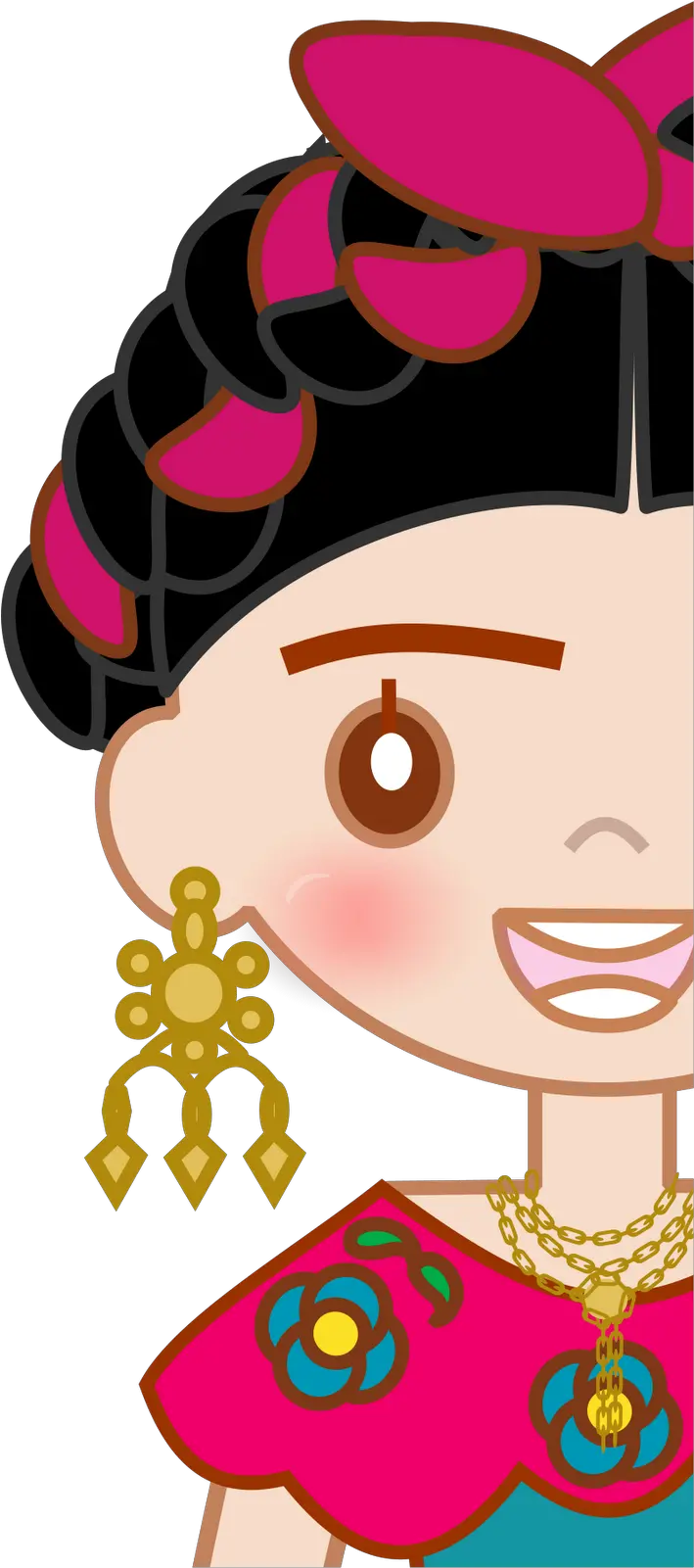 Frida Khalo En Caricatura Clipart Dibujos De Frida Kahlo Kawaii Png Frida Kahlo Png