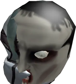 Half Zombie Robot Head Roblox Roblox Zombie Head Png Robot Head Png