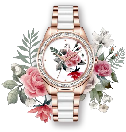 Love Blossom Special Edition Ceramic Watch Swiss Made Watch Watch Png Pink Petals Png