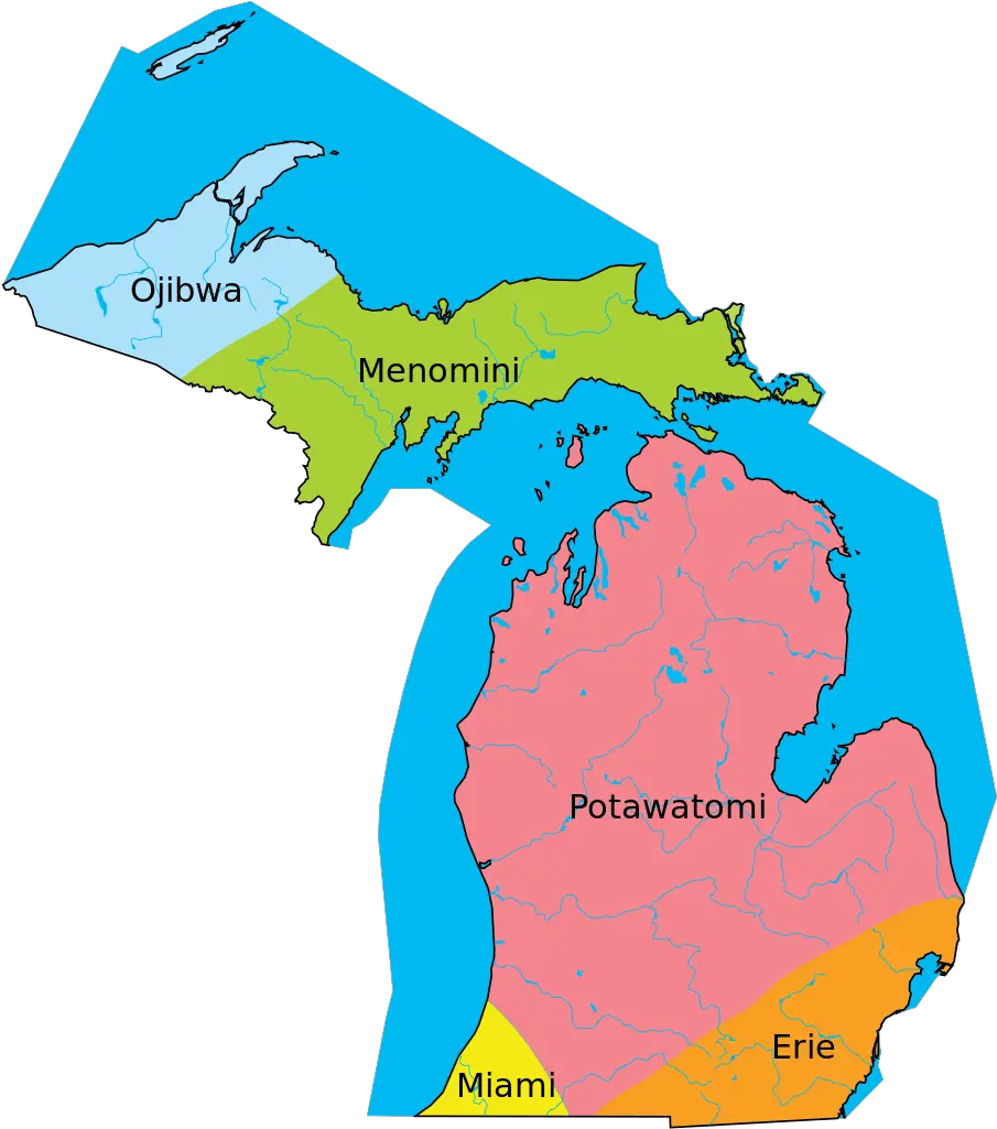 Cornstalk Png Maps Native American Tribes In Michigan Michigan Native American Tribes Map Michigan Outline Transparent