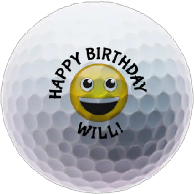 Download Personalised Smiley Face Happy Birthday Golf Balls Speed Golf Png Golf Png