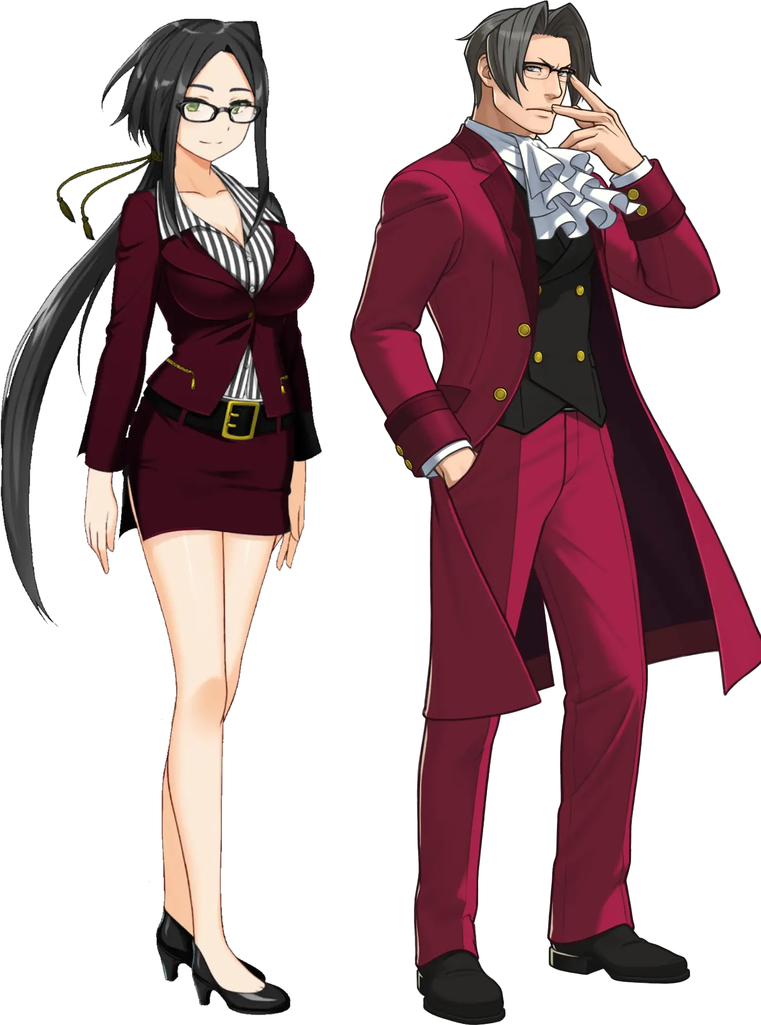 Mng Characters As Aa Part 3 Miles Edgeworth No Jacket Png Miles Edgeworth Icon