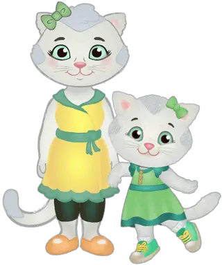 Katerina Kittycat And Her Mum Daniel Tiger Characters Png Daniel Tiger Png