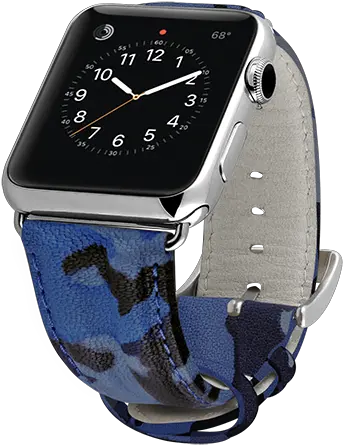 Download Navy Blue Ullu Handcolored Leather Apple Watch Watch Strap Png Watch Hand Png