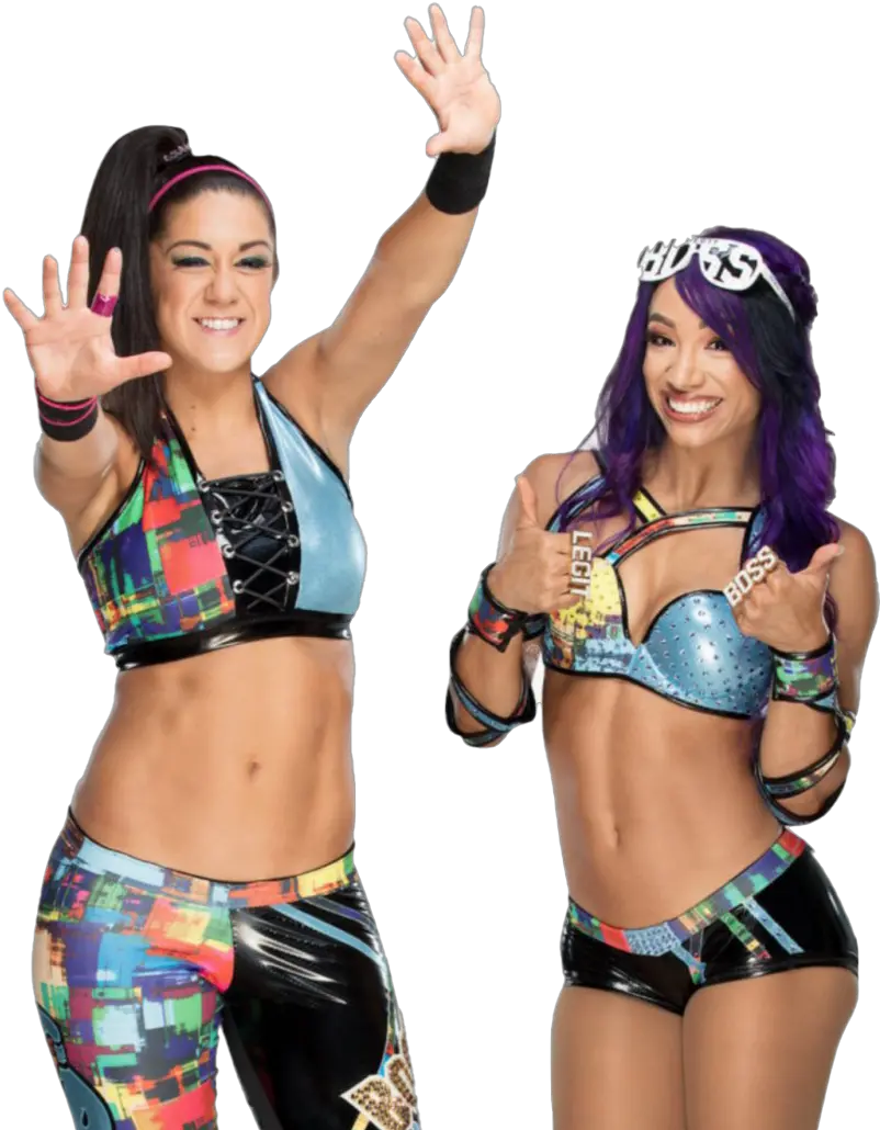 Sasha Banks And Bayley Hug Png Wwe Sasha Banks Bayley Png