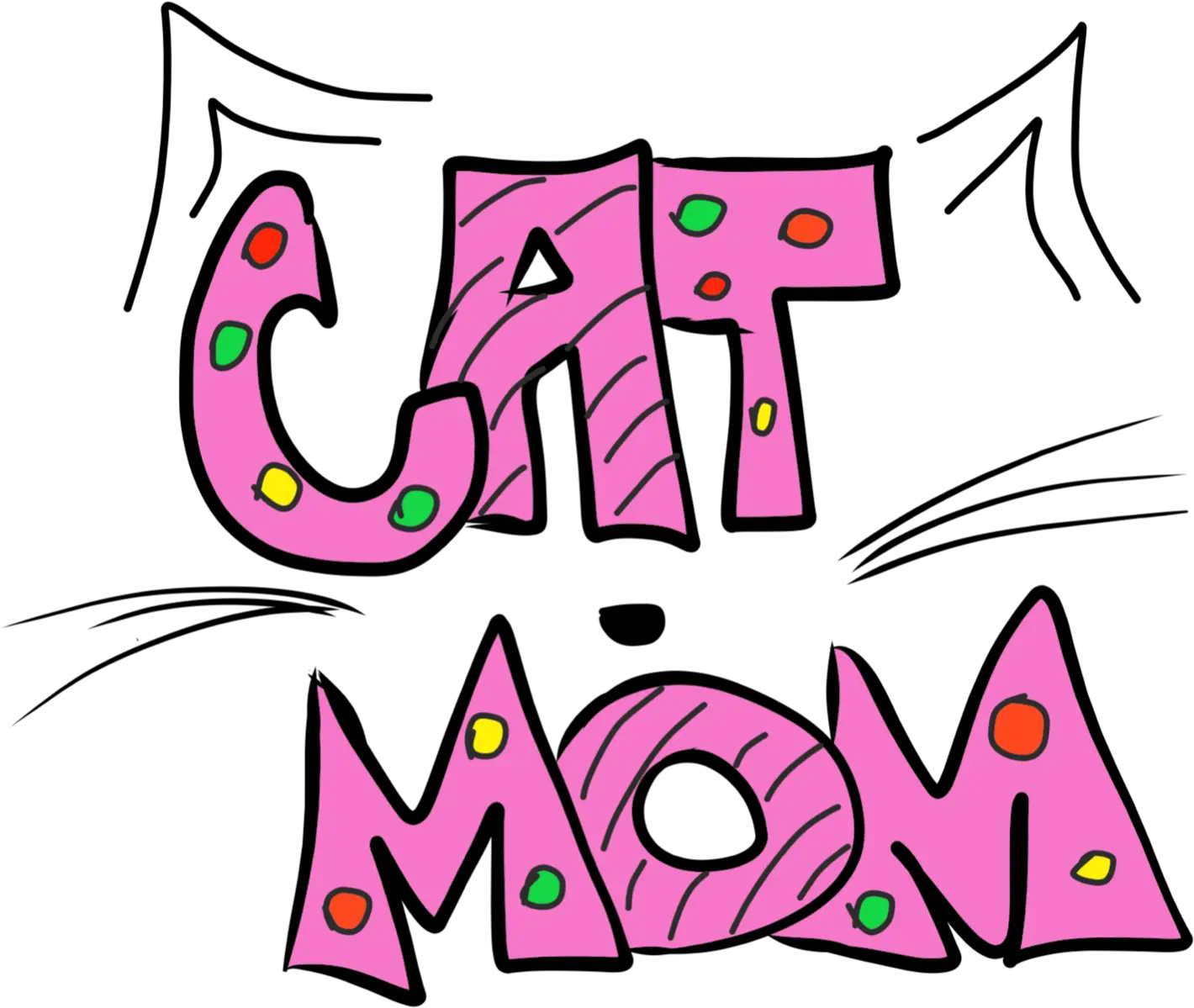 Hand Drawn Cat Mom Png Transparent Clip Art Mom Png