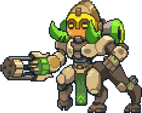 Deeper Look Overwatch Orisa Pixel Spray Png Orisa Transparent