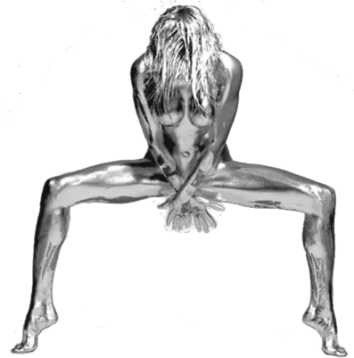 Silver Painted Woman Cutouts Guido Argentini Png Silver Surfer Png