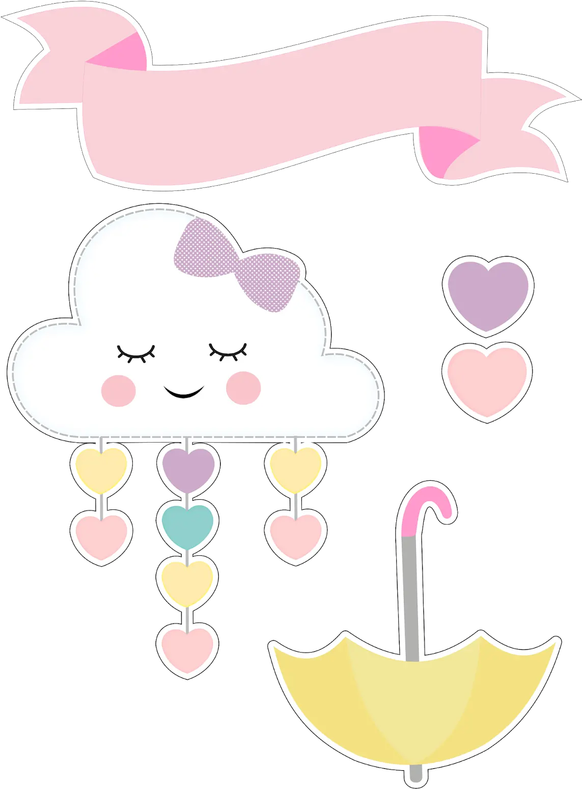 Envelope Clipart Kawaii Transparent Free Topper Lluvia De Amor Png Amor Png