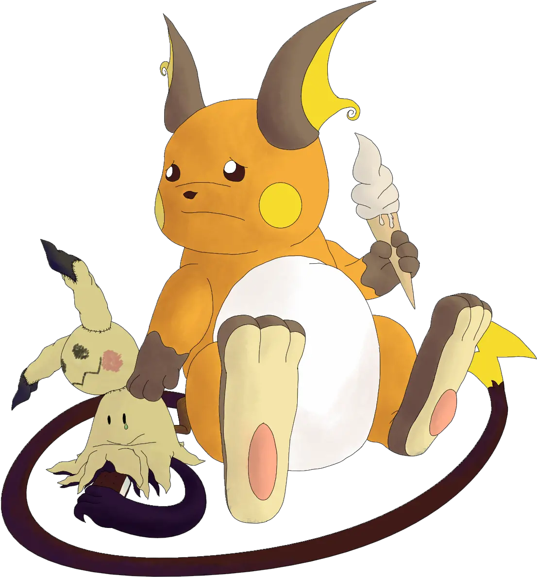 Raichu Mimikyu Sadayoshi Entertainment Raichu And Mimikyu Png Raichu Png