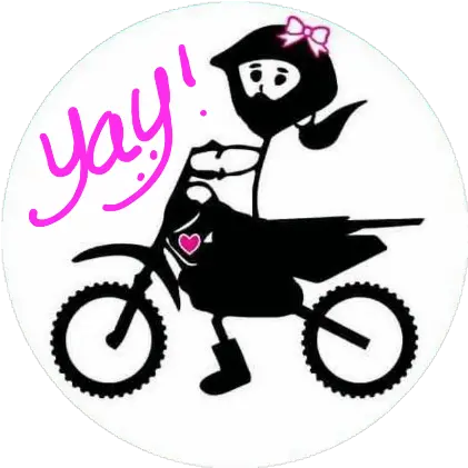 Lets Start Riding Cartoon Girl Dirtbike Png Dirt Bike Png