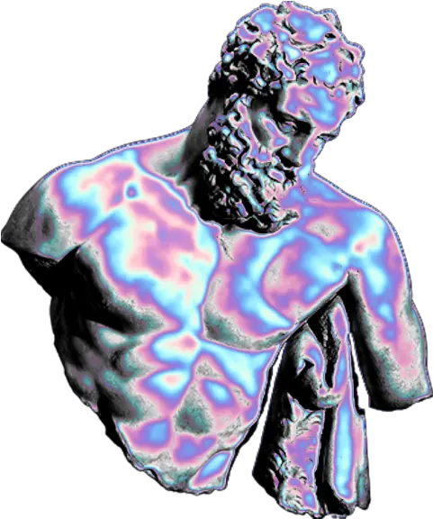 Christmas Xmas Purple Aesthetic Colors Vaporwave Transparent Roman Statue Png Vapor Wave Png