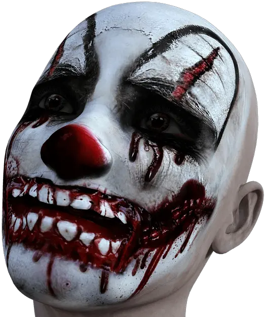 Evil Face Halloween Transparent Png Scary Clown Transparent Background Scary Face Png