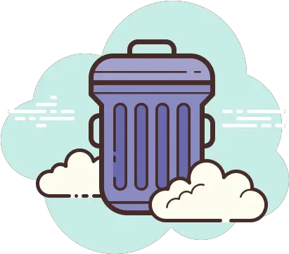 Trash Can Icon In Cloud Style Png Bin Windows