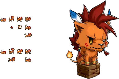 Mobile Pictlogica Final Fantasy Red Xiii The Spriters Png Fantasy Genre Icon