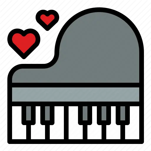 Keyboard Music Instrument Piano Romantic Wedding Icon Horizontal Png Music Icon Keyboard