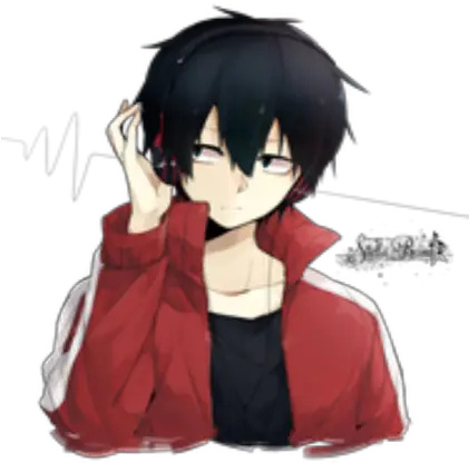 Roblox Decals Anime Boy Chico Anime De Pelo Negro Png Aesthetic Anime Boy Icon