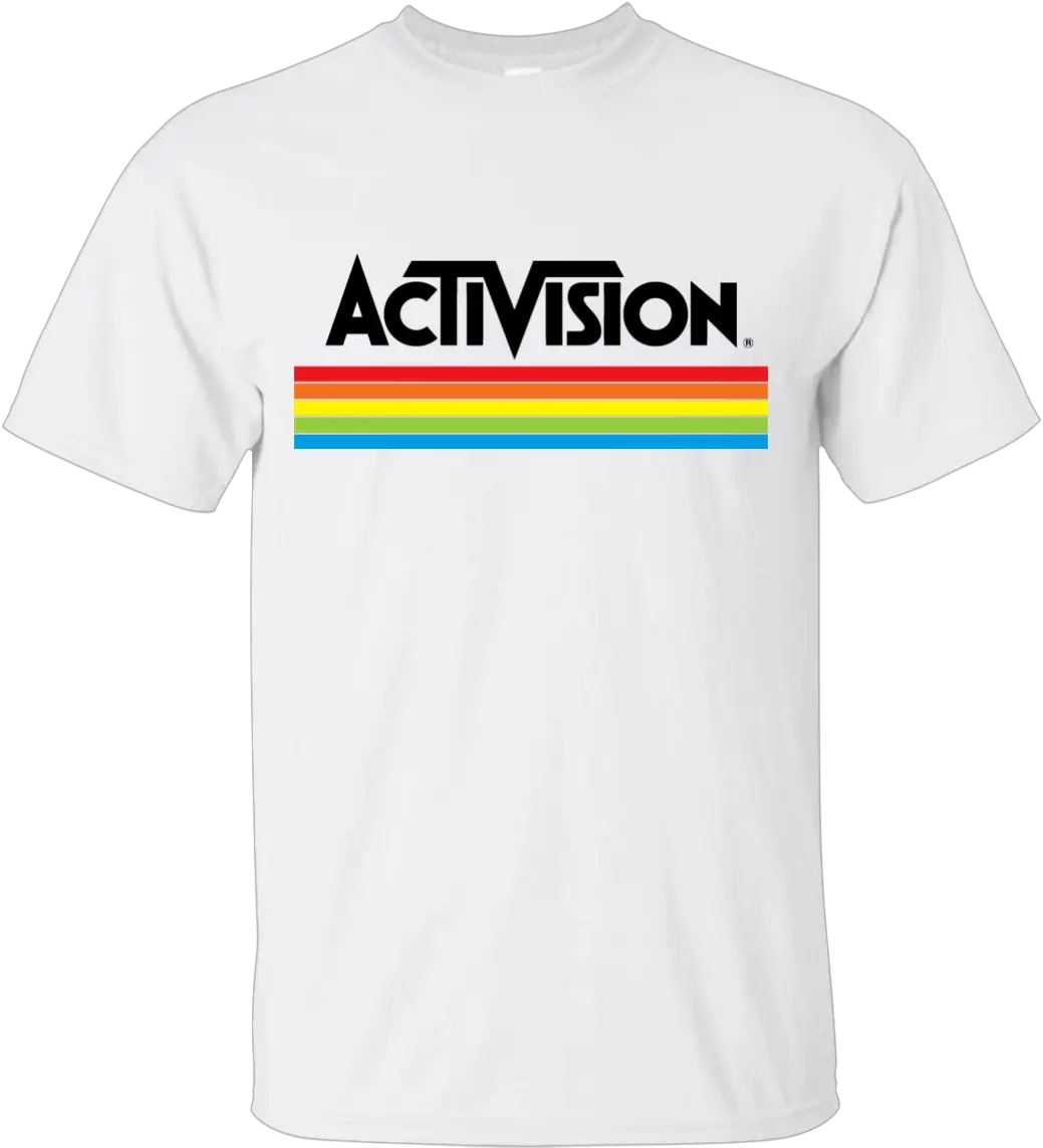 Download Hd Activision Retro Logo Video Game Atari 2600 T Cool Things To Put On A Shirt Png Atari Logo Png