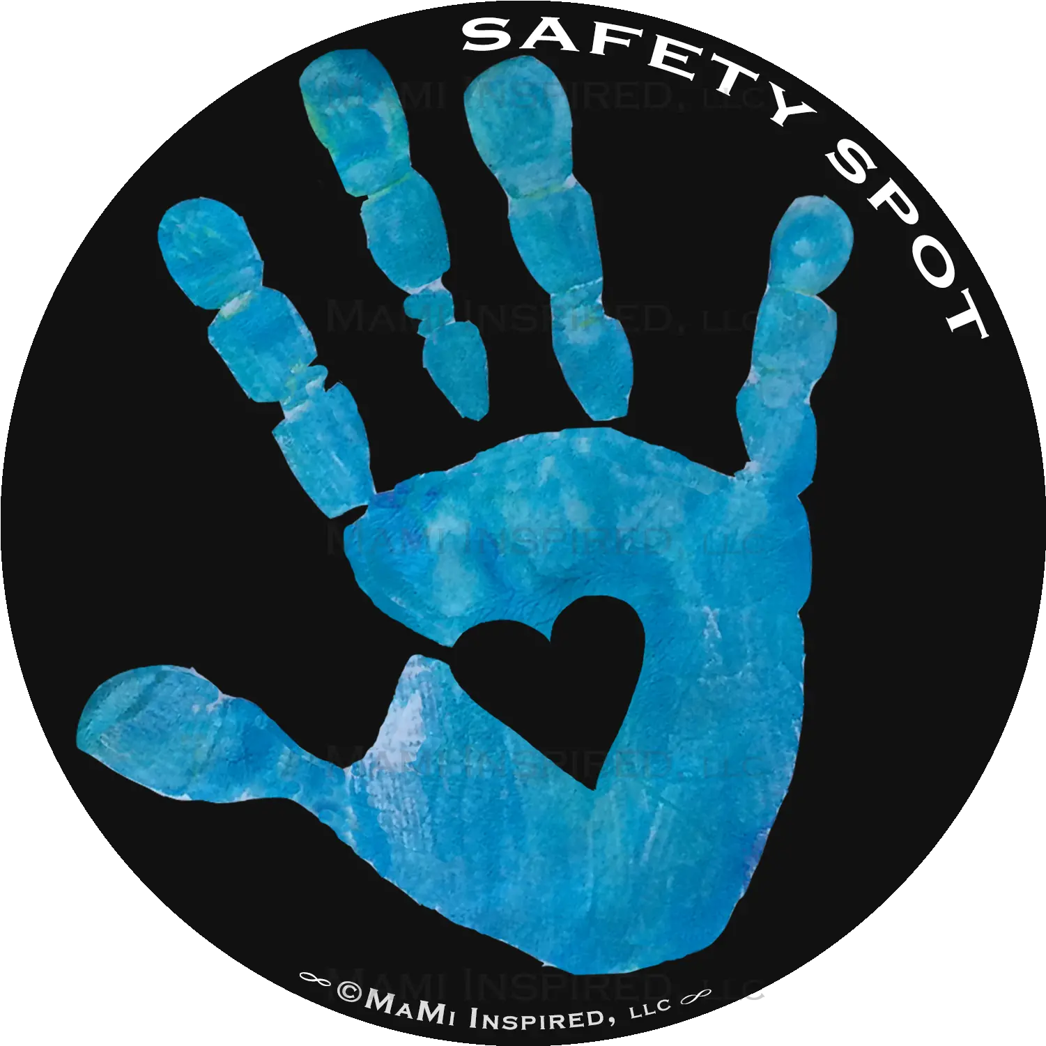 Download Safety Spot Black Kids Hand Car Magnet Handprint Spot For Kid Png Handprint Png