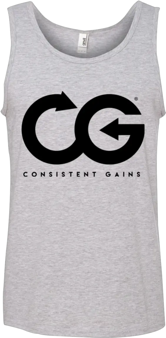 Cg Black Logo Menu0027s Cotton Tank Top U2013 Consistent Gains Active Tank Png Cg Logo