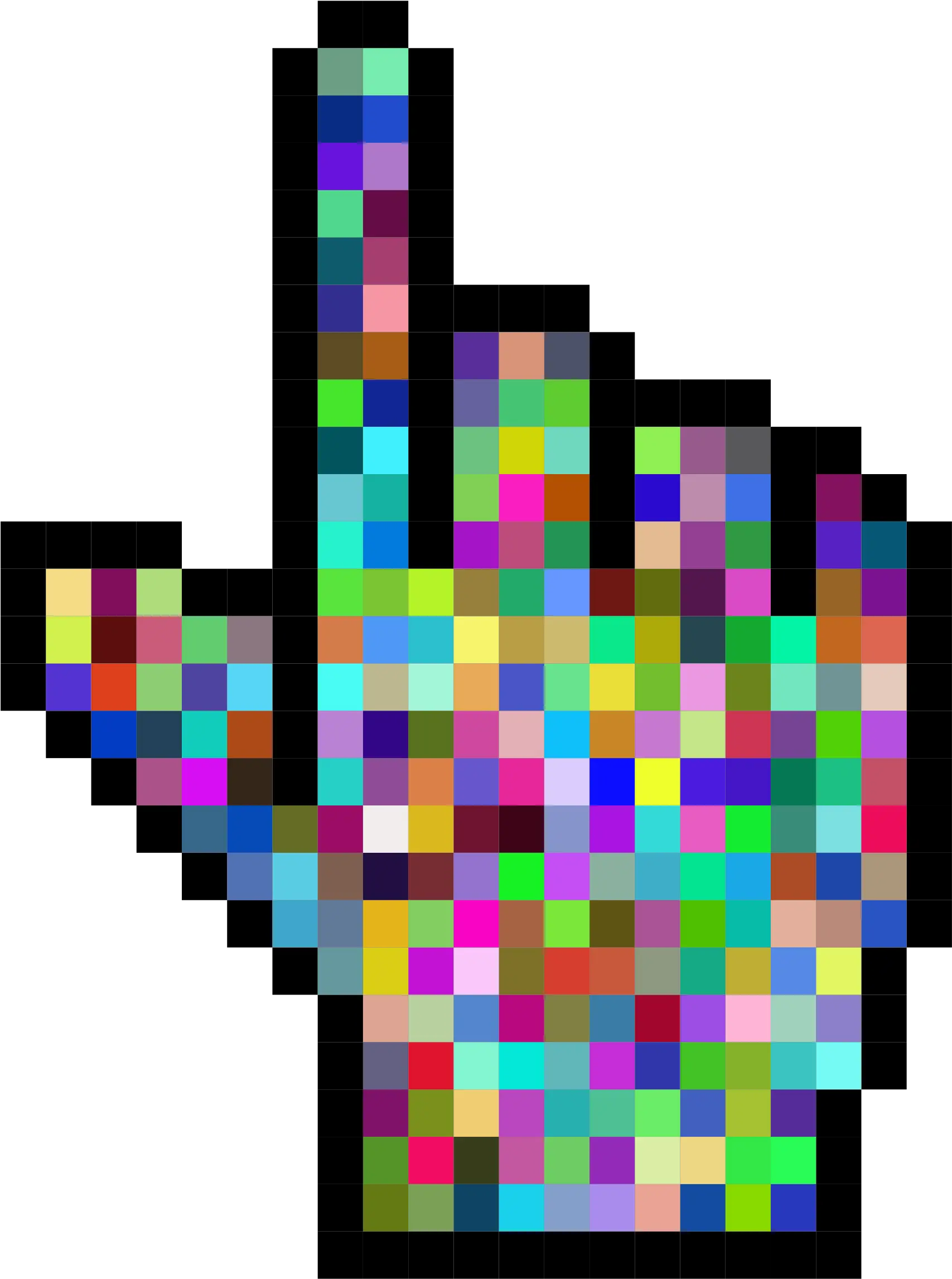 Hand Cursor Pointer Grid Cool Cursor Transparent Cartoon Pixel Art Heart Png Cursor Transparent Background