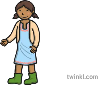 Going For Goals Little Girl Illustration Twinkl Png Little Girl Png