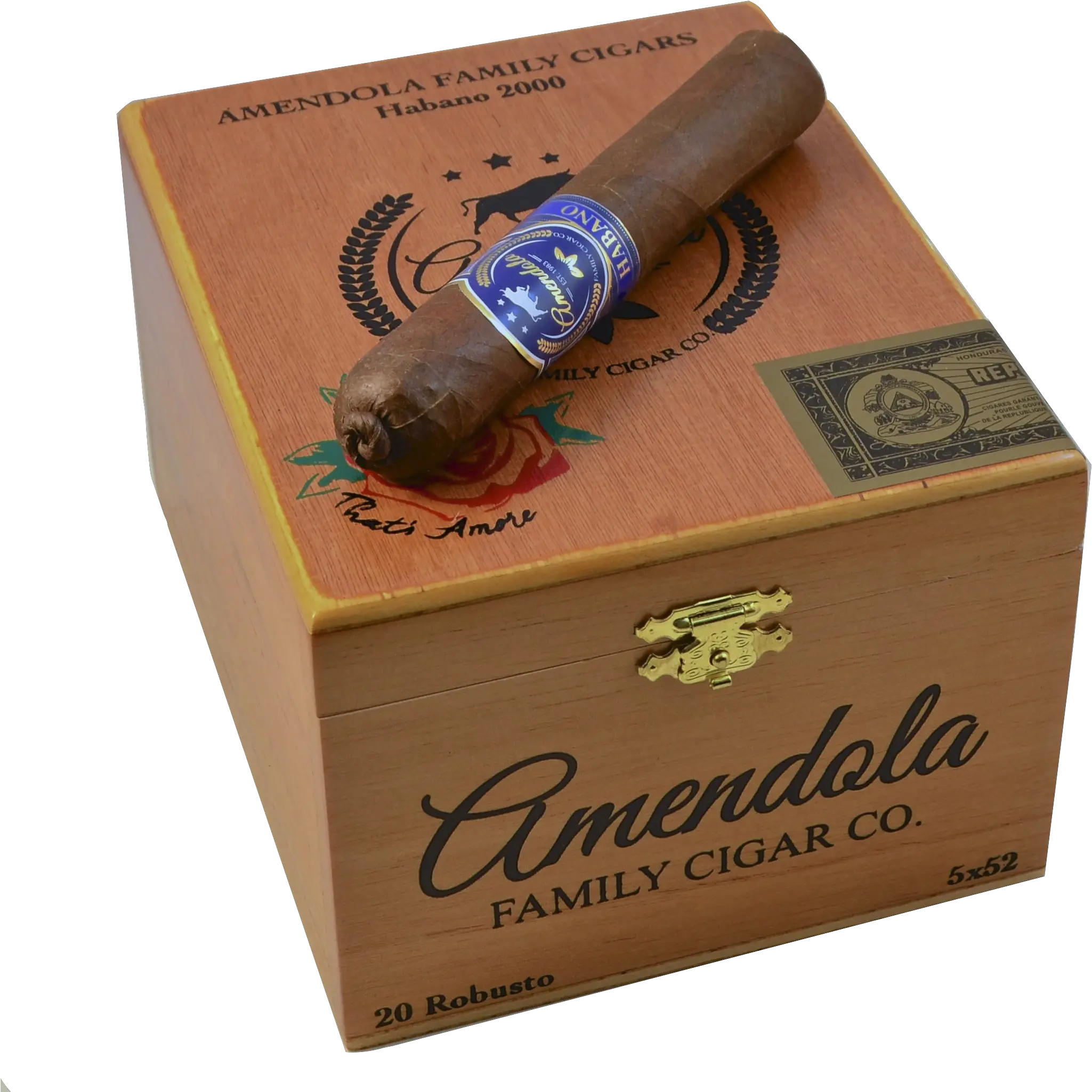 Amendola Robusto Habano 2000 Box Png Cigar Png