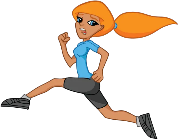 Clipart Girl Running Cartoon Png Running Clipart Png