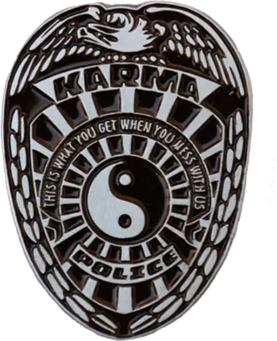 Karma Police Badge Karma Badge Png Police Badge Transparent