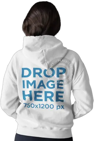 Back Of A Woman Wearing Pullover Hoodie Template Hoodie Hooded Png Hoodie Template Png