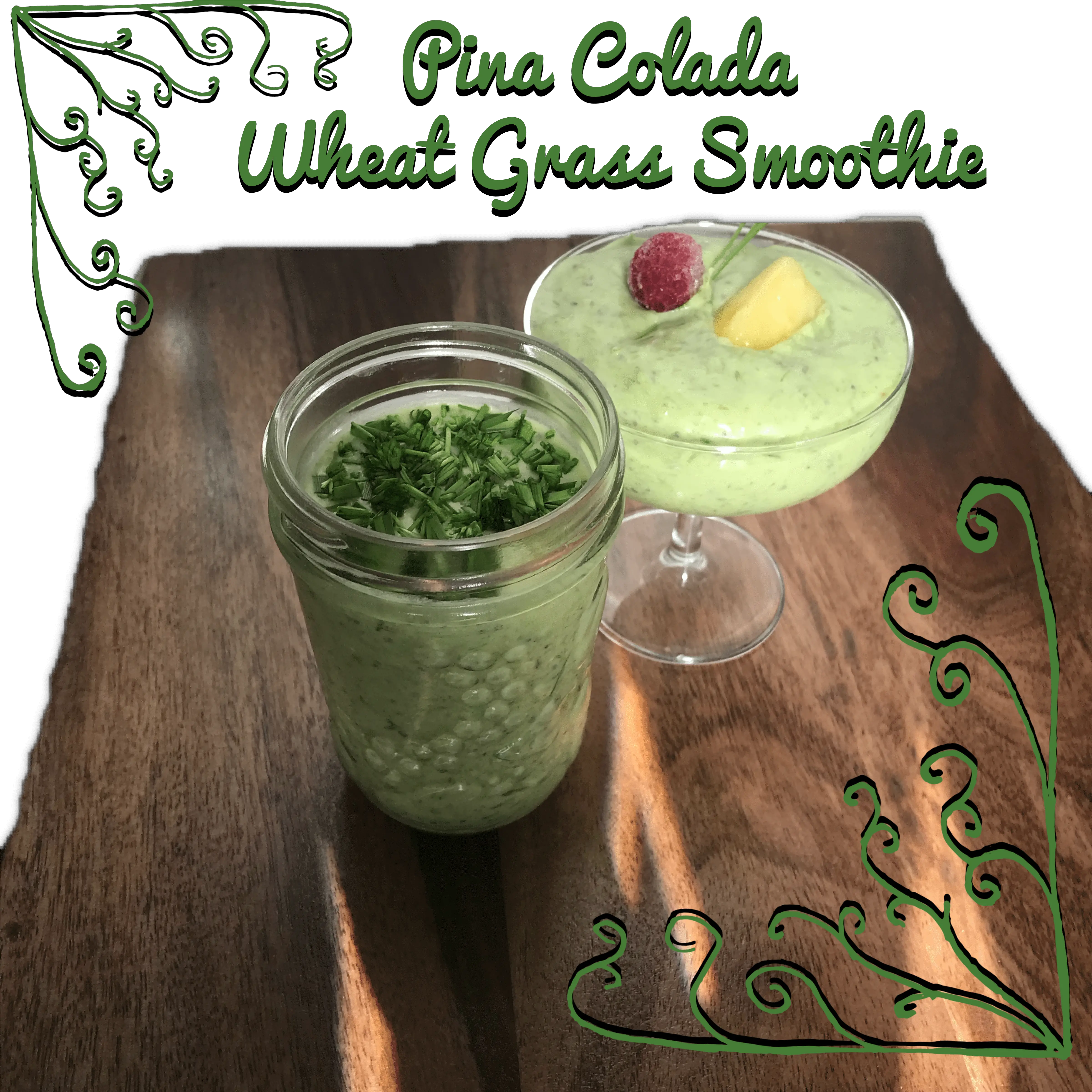 Pina Colada Wheat Grass Smoothie My Neighbouru0027s Garden Png