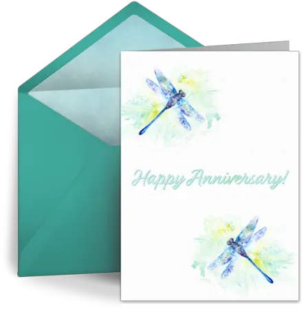 Dragonflies Free Anniversary Card Greeting Happy Party Supply Png Dragonfly Icon