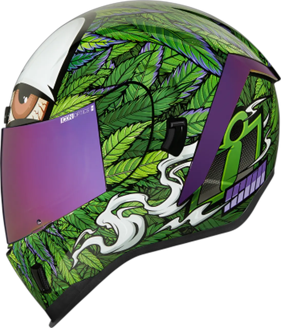 Icon Airform Ritemind Unisex Full Face Motorcycle Weed Pot Leaf Street Helmet Jtu0027s Cycles Icon Ritemind Helmet Png Leafs Icon