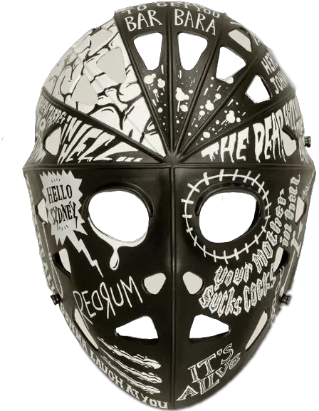 Jason Mask With Horror Quotes Goaltender Mask Png Jason Mask Png