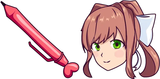 Doki Literature Club Monika Cursor Monika Cursor Png Monika Transparent