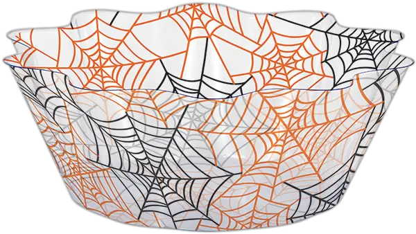 Halloween Spider Web Bowl Creative Converting Spiderwebs Fluted Bowl Png Spider Web Png