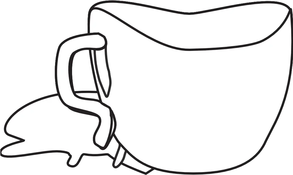 Cup Black White Art Coloring Book Svg Jug Png Lean Cup Png