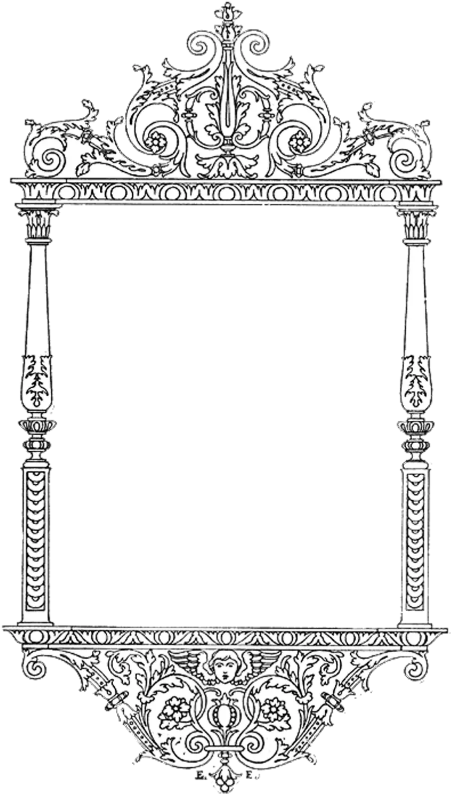 Free Digital Stamp Ornate Borders Png Ornate Frame Png