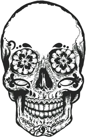 Drawing It Sugar Skull Transparent Tattoo With No Background Png Skull Drawing Png