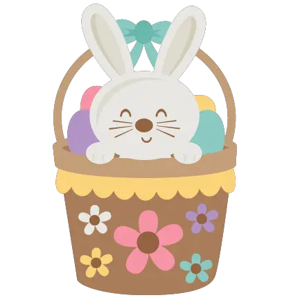 Easter Bunny In Ba Cute Easter Bunny Clip Art Png Easter Basket Transparent