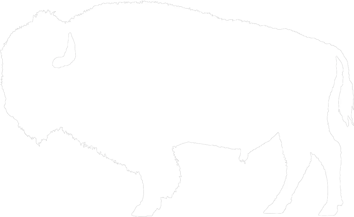 Bison Outline Clip Art Bison Png White Transparent Png Bison Black And White Outline Bison Png