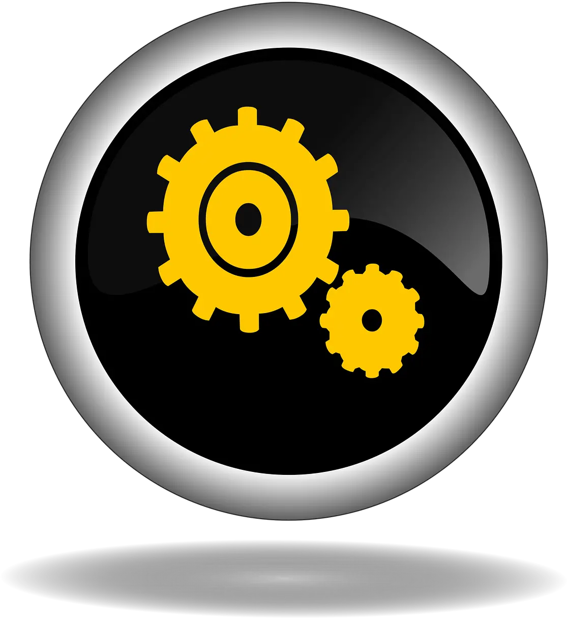 Gearsbuttoniconbackweb Free Image From Needpixcom Png Button Icon