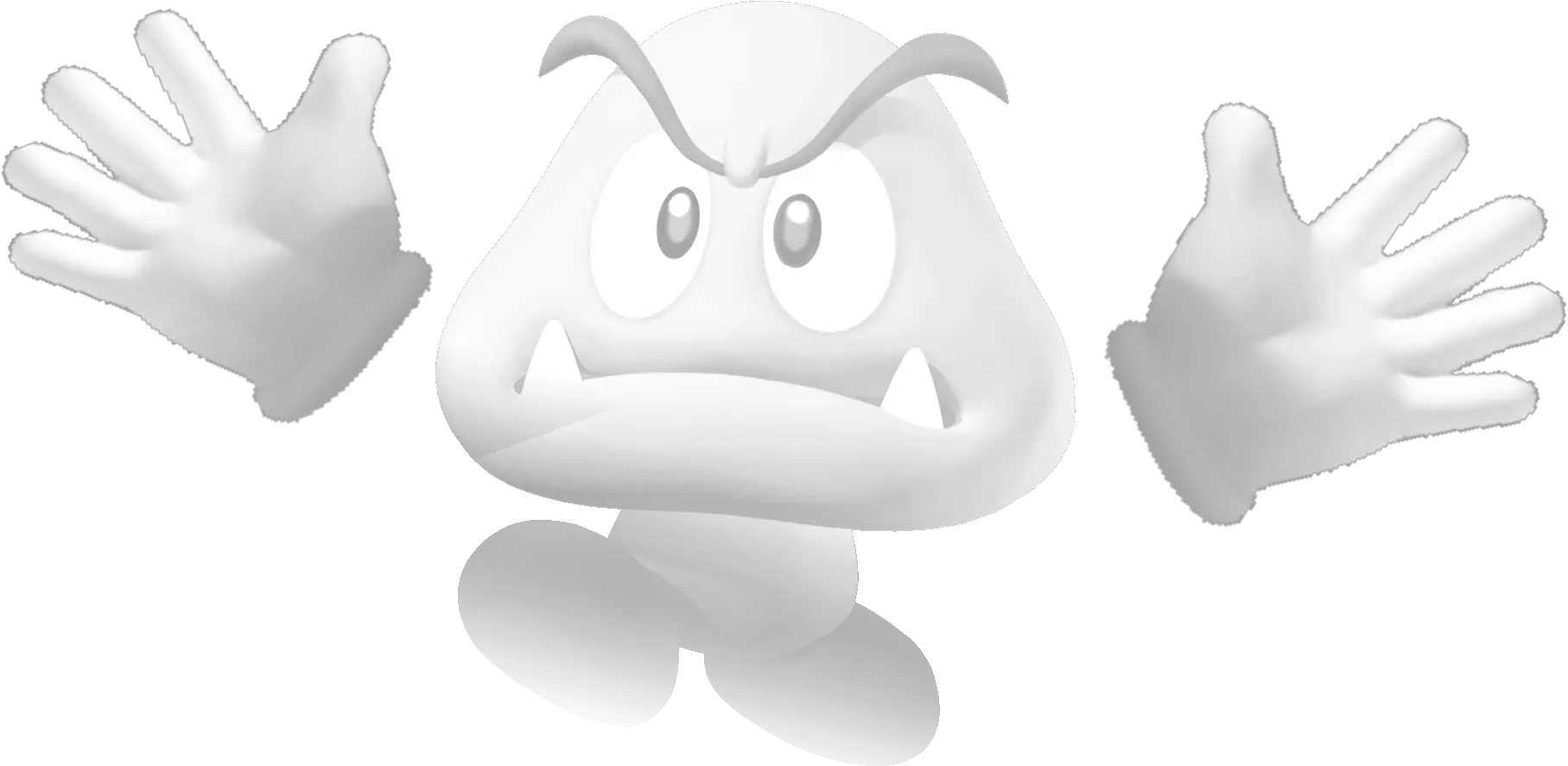 Download Hd Ghost Goomba With Hands Goomba With Hands Goomba With Hands Png Goomba Png