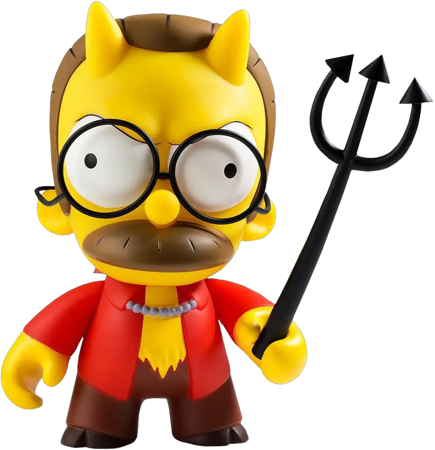 The Simpsons Devil Flanders 8u201d Vinyl Figure By Kidrobot Antioquia La Mas Educada Png Ned Flanders Png