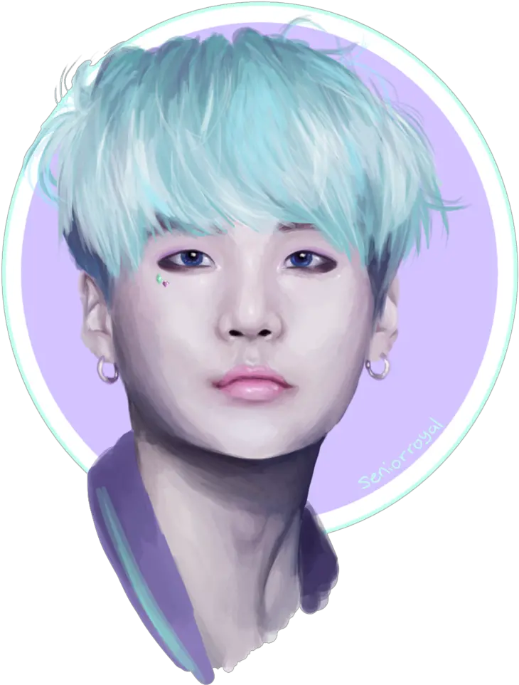 Download Hd Drawing Bts Watercolor Vector Free Suga Png Suga Png