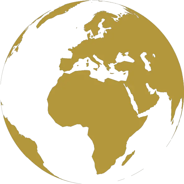 Transparent Globe Black Europe Map Png Gold Globe Black And White Png