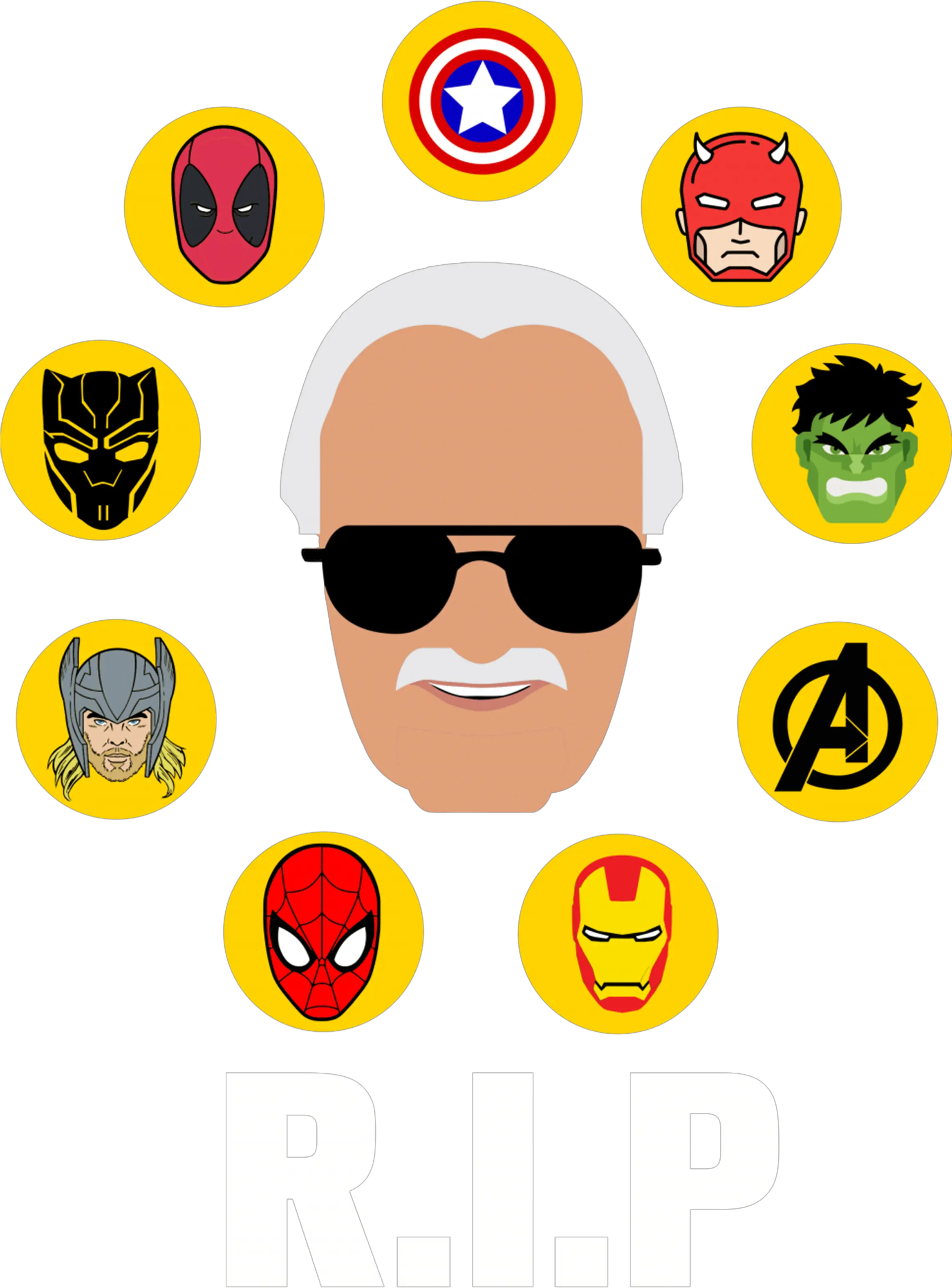 Rip Stan Lee 1922 2018 Bye My Herou0027s Sweater Rip Stan Lee Sticker Png Stan Lee Png